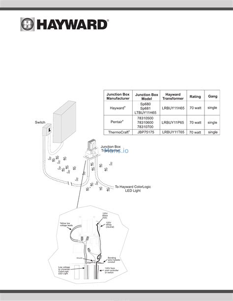 hayward junction box installation|hayward air filter installation manual.